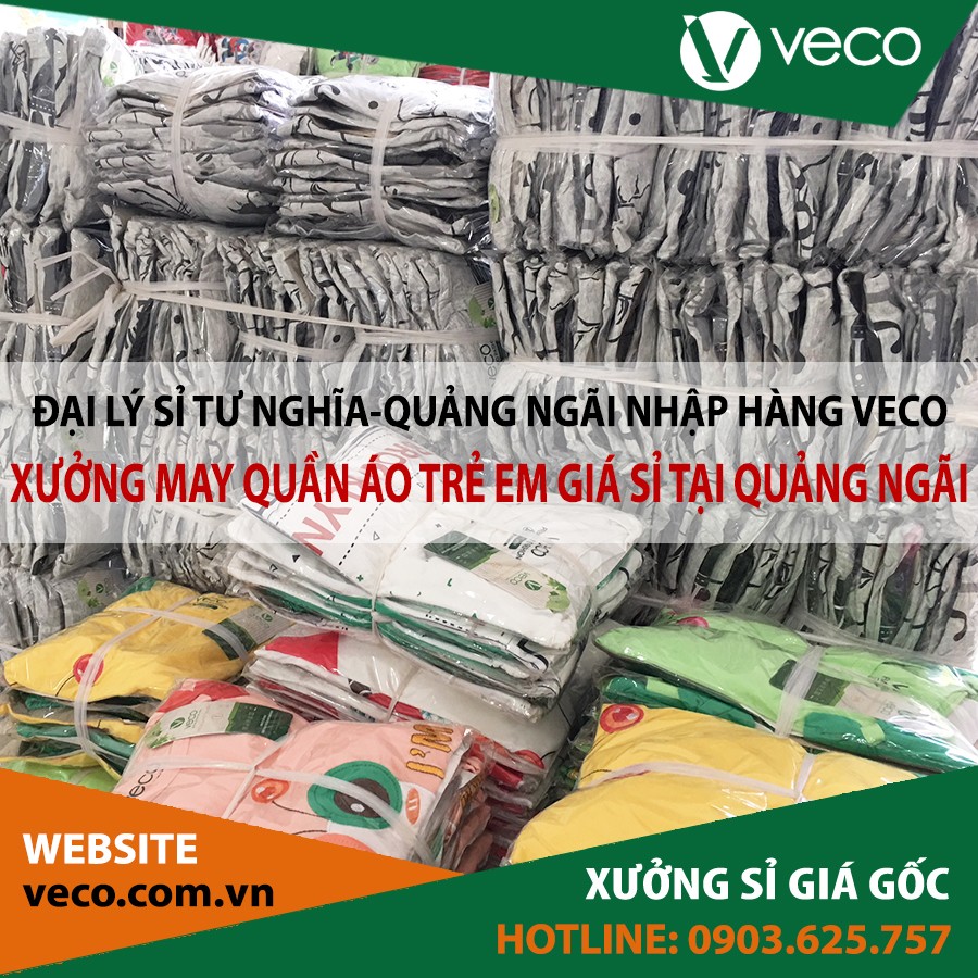 Veco-Xưởng may quần áo trẻ em giá sỉ tại Quảng Ngãi